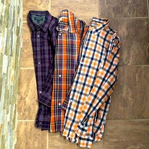 Plaid Long Sleeve Dress Shirts